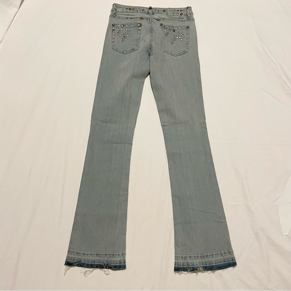 Vintage Vibe Y2K Light Wash Studded Bootcut Jeans Size 26 - Picture 10 of 16